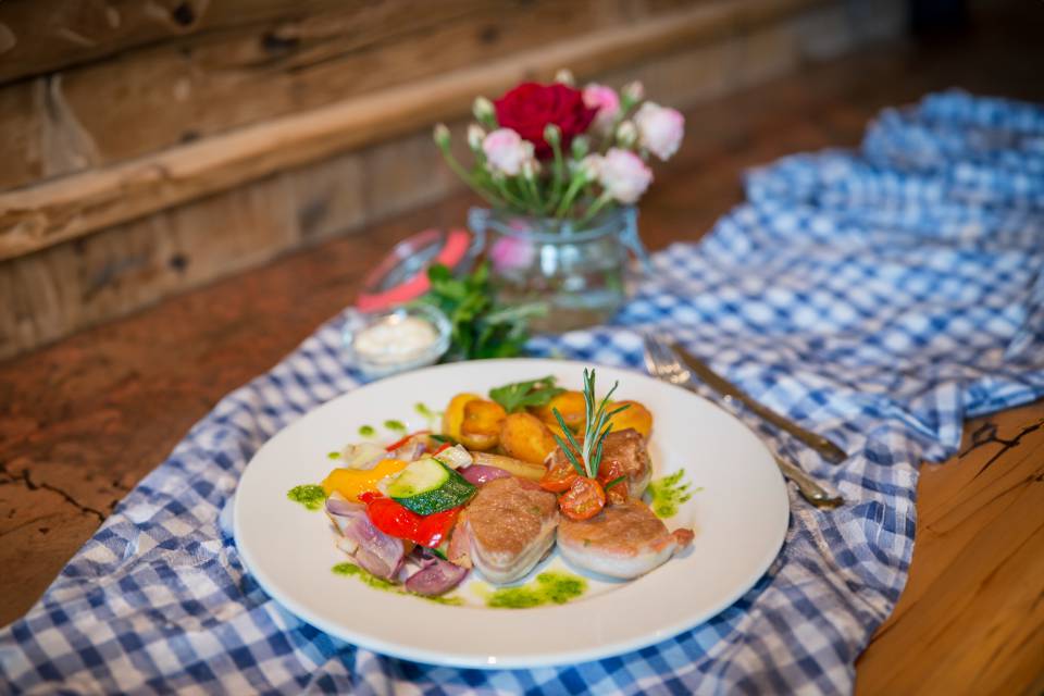 Lachs mit Gemüse